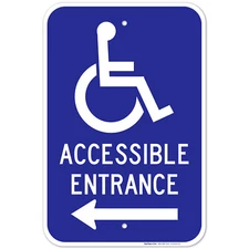 Accessible Entrance Left Sign,