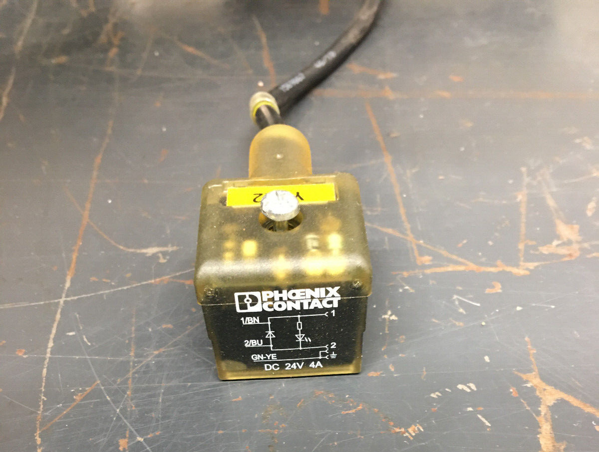 7 PACK Phoenix Contact Weatherproof Solenoid Coil Connector DIN Type A w/ LED