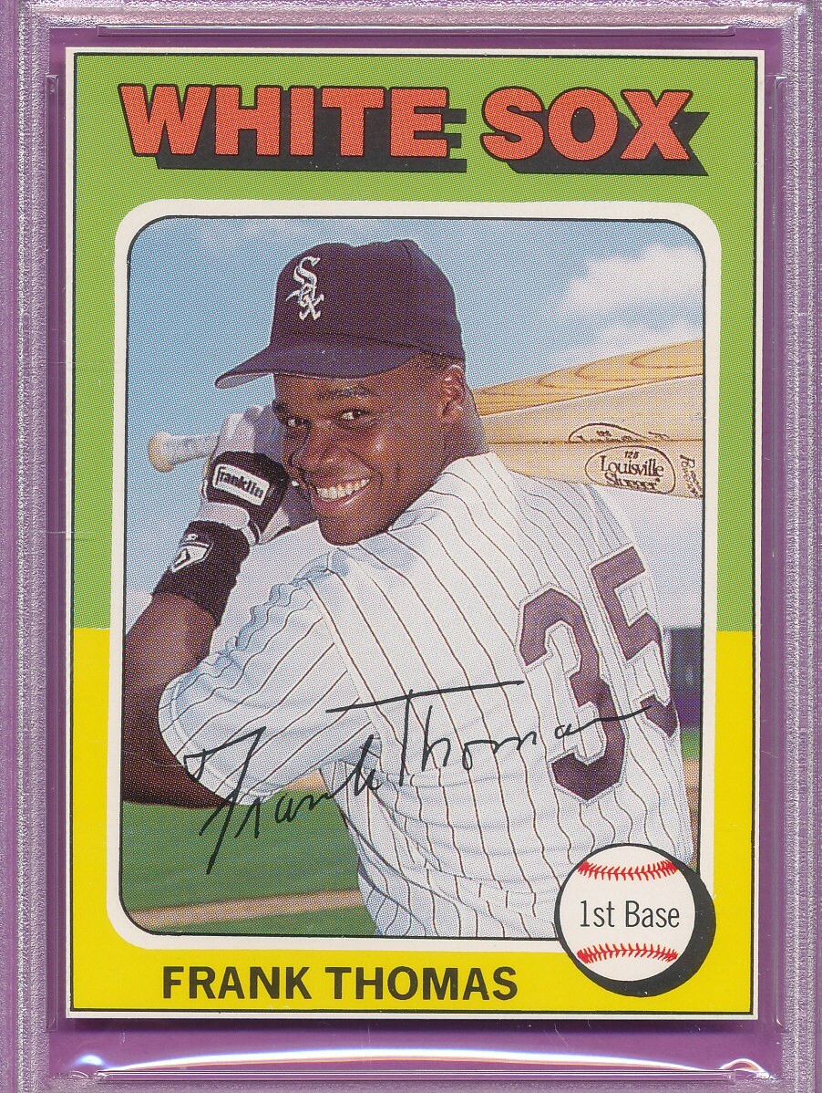 PSA 9 MINT REPLI-CARD FRANK THOMAS HOF 1991 SS/ROOKIE #11 HAND CUT GRADED *TPHLC view 2