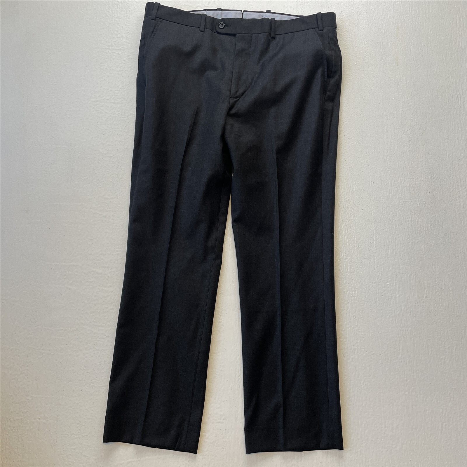 Dapper Classics 36x29 Gray Wool Flat Front Made i… - image 1