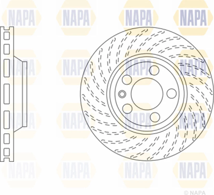 Disco de freno delantero izquierdo NAPA compatible con Audi Q7 2006-2015 Porsche Cayenne 2003-2018 Foto 2 de 2