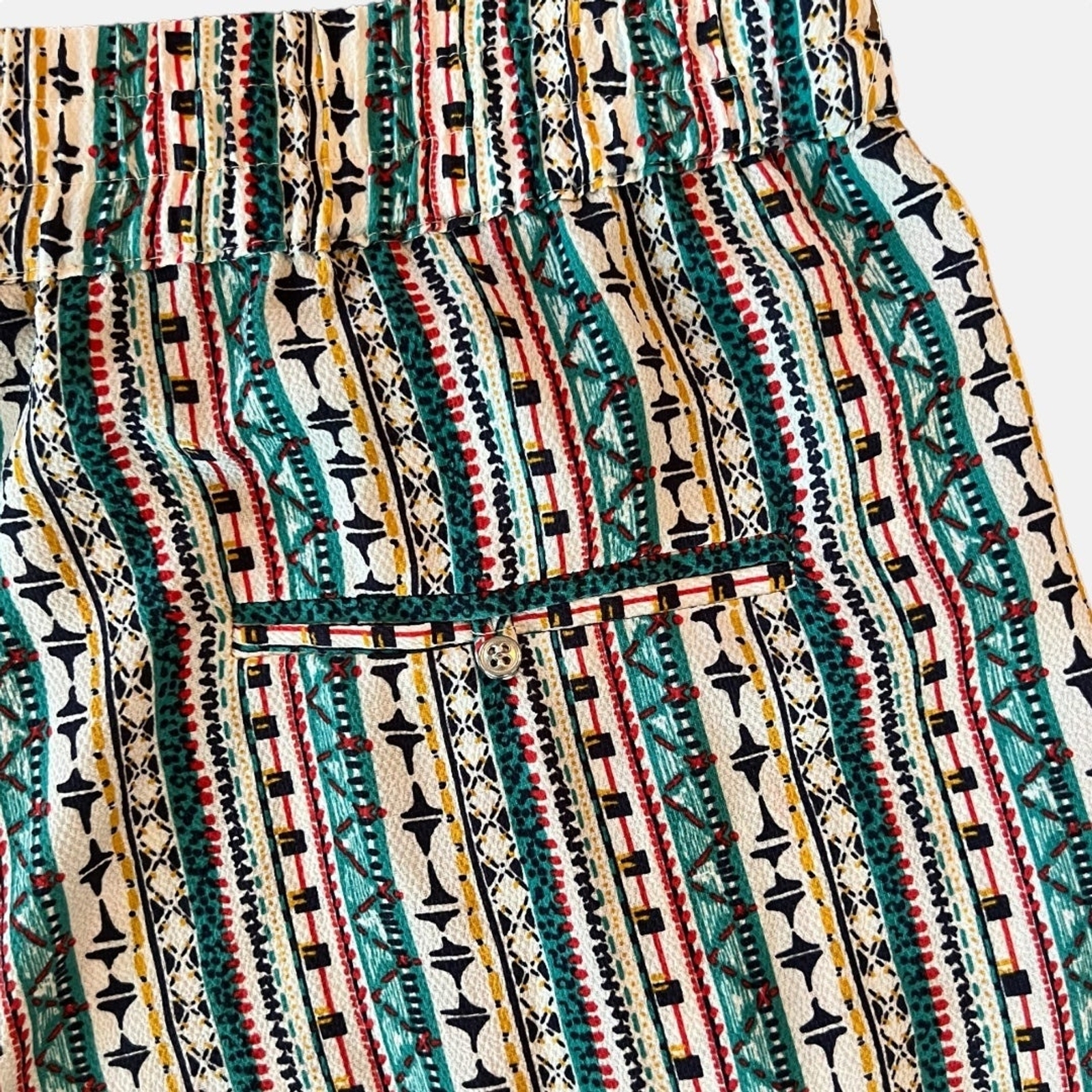 ZARA BASIC Pants Womens Large Multicolored High W… - image 9
