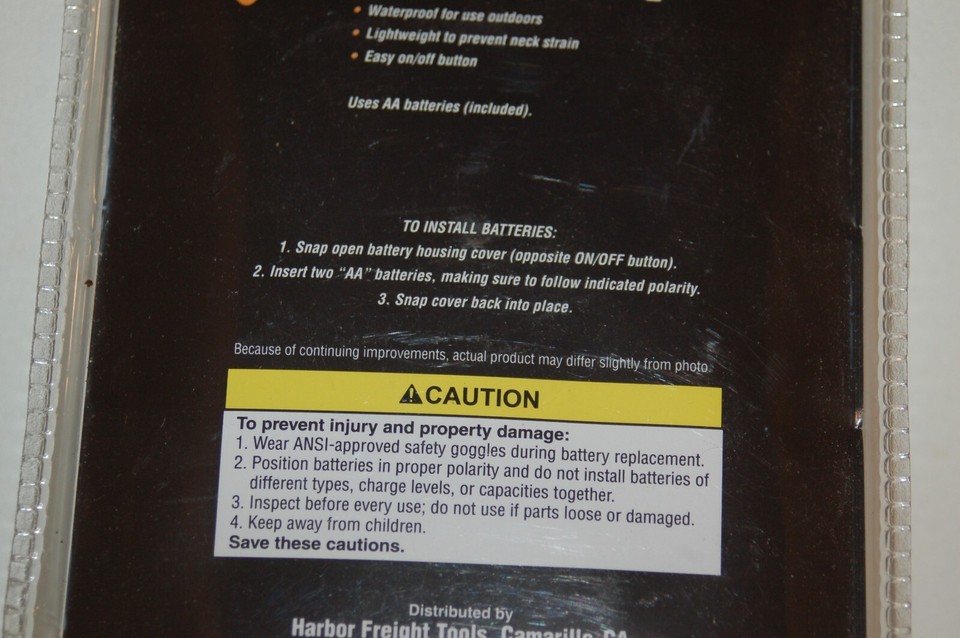 NIP WESTERN SAFETY SWIVEL LENS HEADLAMP W BATTERIES ITEM 45807