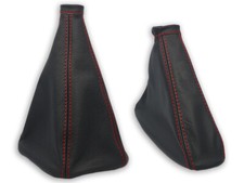 FÜR ALFA ROMEO GTV SPIDER 916 95-98 SCHALTMANSCHETTE HANDBREMSSACK LEDER n.ROT