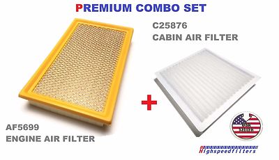 COMBO Air Filter & Cabin Air Filter SET for 2007 - 2014 Ford Edge AF5699 C25876 