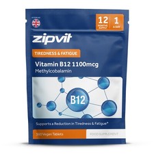 Vitamin B12 Tablets High Strength 1100mcg, Reduces Tiredness & Fatigue, Vegan