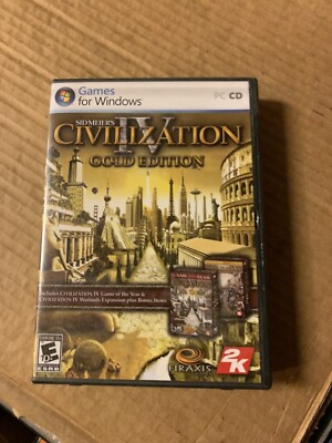 Sid Meier's Civilization IV: Gold Edition (PC 4 Discs) w/ Manual + Poster