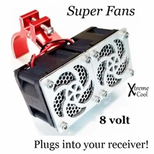 RCP Xtreme Cool Motor Bracket & (2) 4028 High Speed Fans 8V 28cfm Xtreme AirFlow
