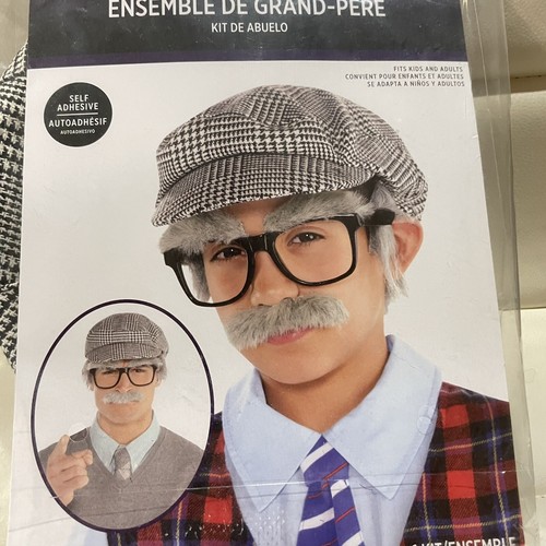 Grandpa Kit Old Man Dress-Up 100th Day of School Kids Costume Accessories - Picture 3 of 7