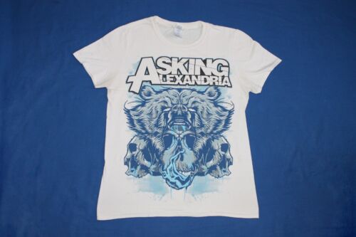 T-shirt homme Asking Alexandria groupe metalcore blanc petit - Photo 1/7