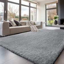 Oversized Plush Shag Rug – Soft, Non-Slip Carpet for Living Room & Bedroom