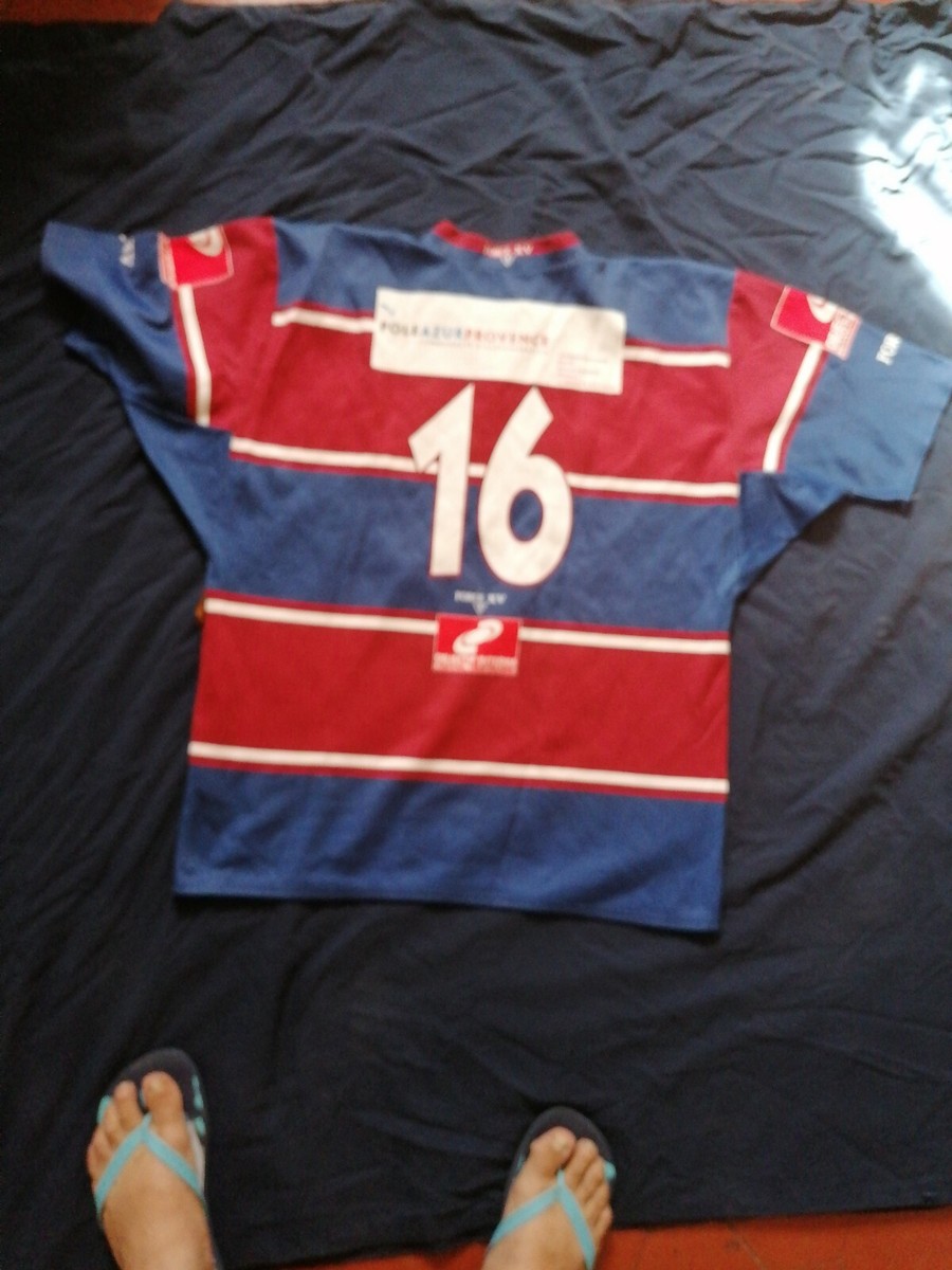 Maillot De Rugby Vintage - Rugby De Grasse Fédérale 1 - Bleu - Occasion