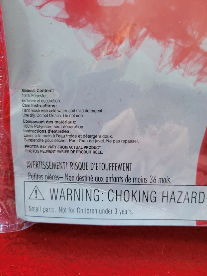 Braguita de crinolina roja para niñas Foto 4 de 4