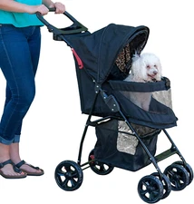No-Zip Happy Trails Lite Pet Stroller for Cats/Dogs, Zipperless Entry, Easy F...