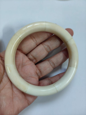 A Piece Natural Buffalo Bone Bangle Hand Cuff Jewelry White Bangle Buffalo Bone