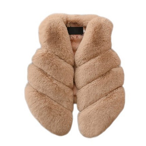 Toddler Kids Little Girls Sleeveless Vest V Neck Faux Fleece Gilet Winter Jacket - Picture 10 of 23
