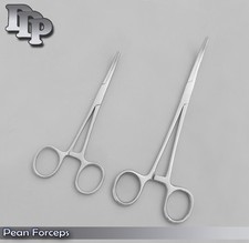 New 2pc Set 5.5"  12" Curved Hemostat Forceps Locking Clamps Stainless Steel