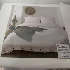 QUEEN DUVET COVER SET 90X90 DUVET 2 PILLOW CASES 20X26 BUTTON