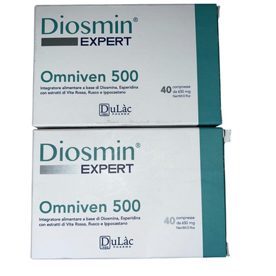 2x Diosmin Expert Omniven 500 DuLàc 40 Tablets 650mg Vein Support New BB 1/2027