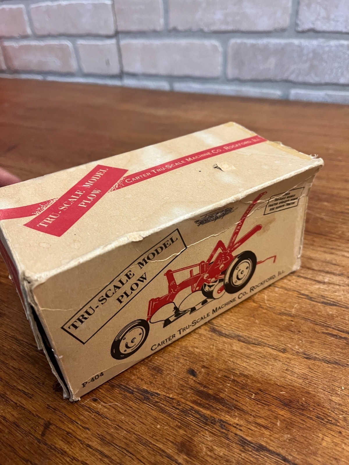 Vintage 1950s Carter TRU-SCALE Steel Plow Diecast Toy 1:16 Scale w/ Original Box