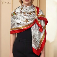RARE VINTAGE HERMES Silk Scarf "L'hiver" Carre 90 designed by Philippe Ledoux