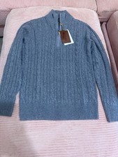 Loro piana Men  s Slim Fit Cable-knit Cashmere Sweater