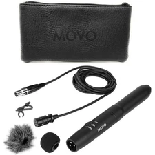 Movo Photo LV11OD XLR Omnidirectional Condenser Lavalier Microphone with Phantom