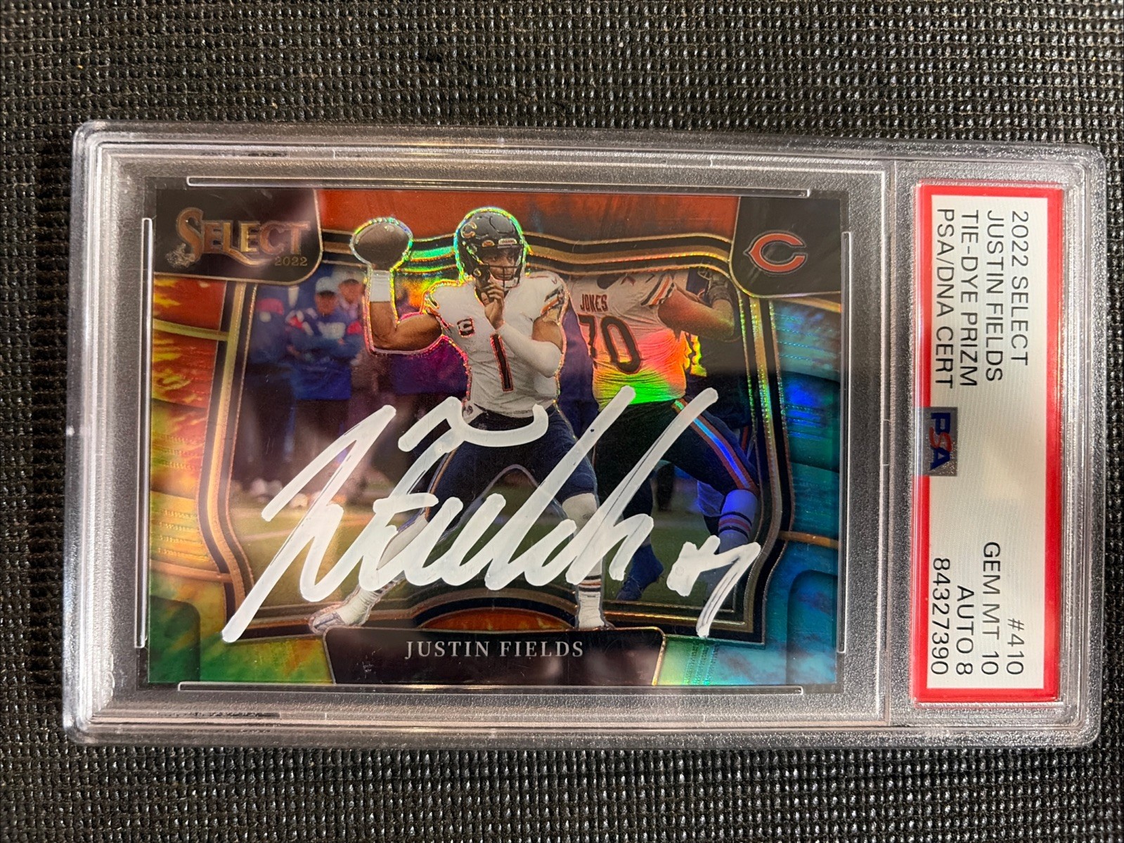 Justin Fields Auto /25 ⭐️ PSA 10! 2022 Select Dye Prizm  Bears Jets Chiefs! SSP