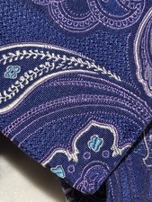 NORDSTROM Dress Tie Navy with Multicolor Designs Silk Made in USA