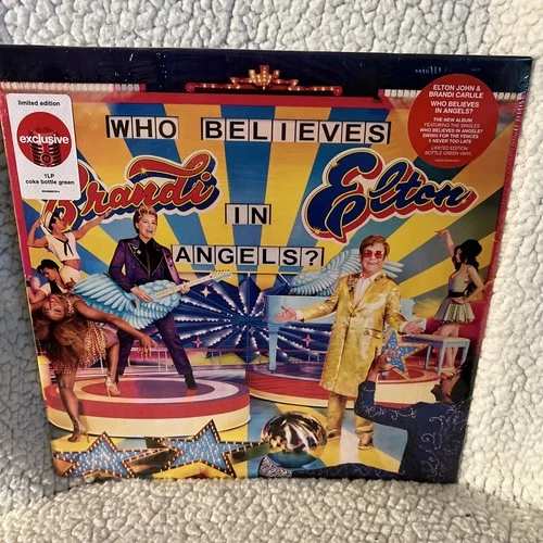 New Elton John &Brandi Carlile Who Believes In Angels Coke Bottle Green LP Vinyl