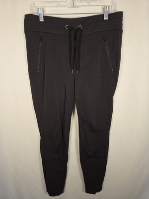 Velocity Women's Activewear Black Elastic Waist Pants Size L Large Pull On