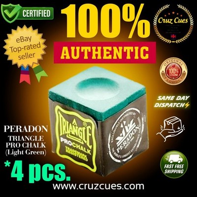 TRIANGLE PRO CHALK hellgrün für Snooker/Pool Peradon x 4 Stück Tweeten, non taom