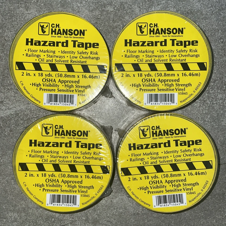 C.H. Hanson Hazard /Floor Tape - 2in x 54Ft - 15045 OSHA Approved 1 Roll - Image 3 of 3