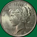 1934-D Peace Dollar Uncirculated UNC Coin #40412