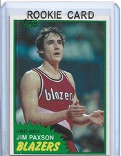 Jim Paxson 1981-82 Topps Basketball Rookie Card #87 West-Trail Blazers