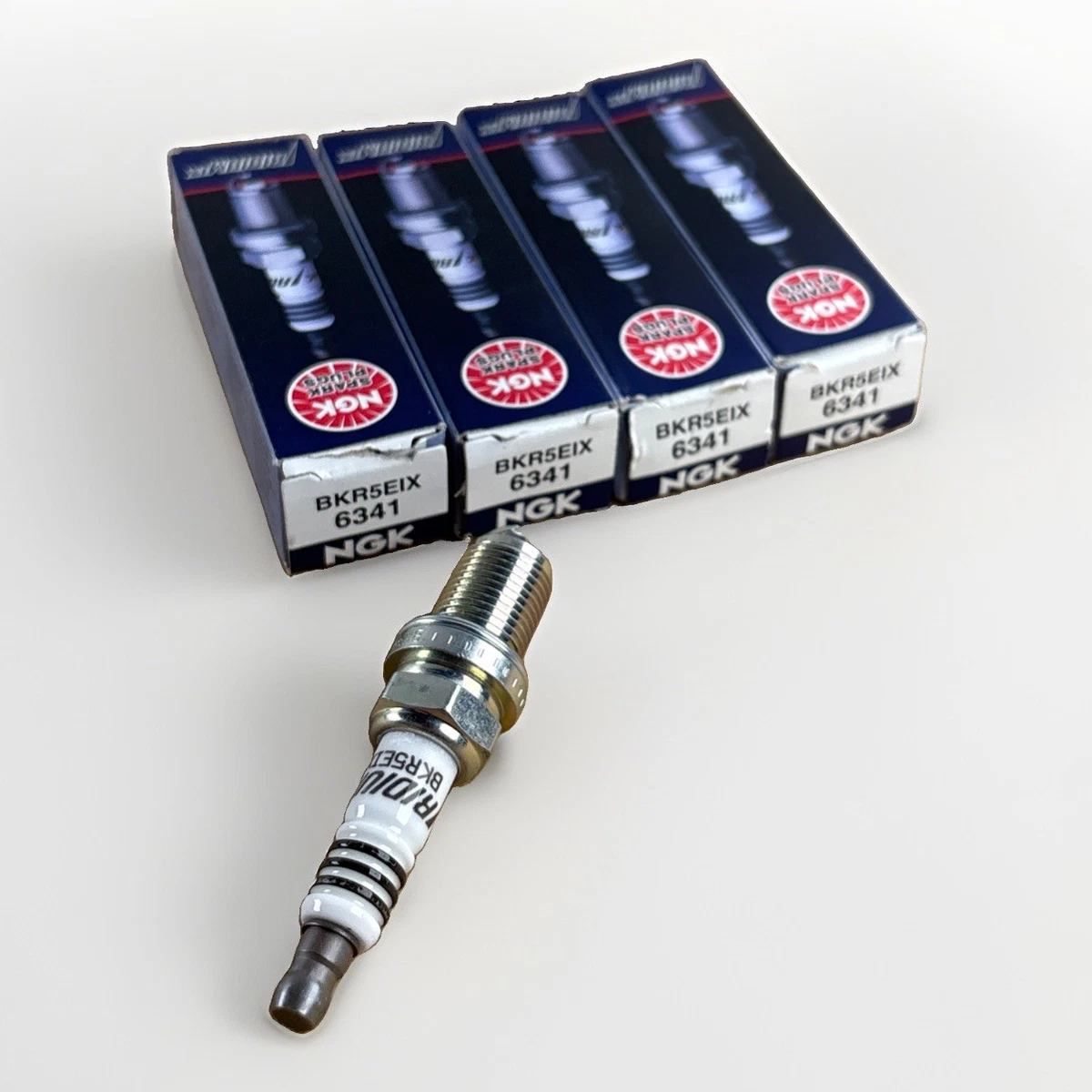 4x Genuine NGK 6341 Iridium IX Spark Plugs BKR5EIX for Toyota Scion VW MB GM photo 3