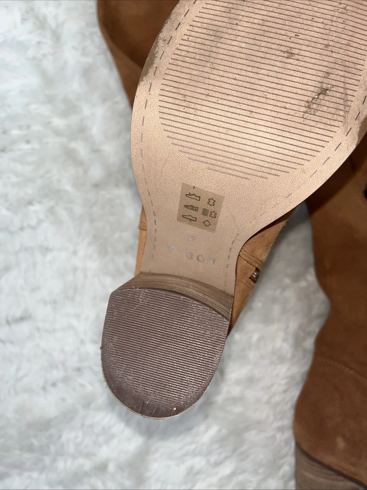 KELSI DAGGER BROOKLYN KDB Logan Camel Over The Knee Boots Suede Leather Size 9 - Image 4 of 4