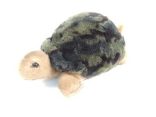 Steiff Green Turtle Tortoise 068409 Germany Stuffed Plush Animal 6.5" x 9" Wide