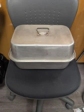 Vintage WEAR-EVER USA No. 324  Aluminum Roaster Pan 14x10x8 With Lid