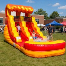 Inflatable Water Slide Commercial 12 ft Fire ...