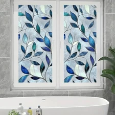 Static Cling Window Sticker 17.7x39.3 inch Stained Glass Window Film Static 