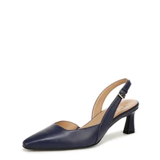 Womens Dalary Slingback Pump Midnight Blue Leather 7 W