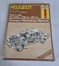 Peugeot 504 ( Petrol) 1968 To 1982 All Models Haynes Owners Workshop Manual