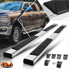 For 09-24 RAM 1500/2500/3500 Crew Cab 5" Pad Side Step Nerf Bar Running Boards