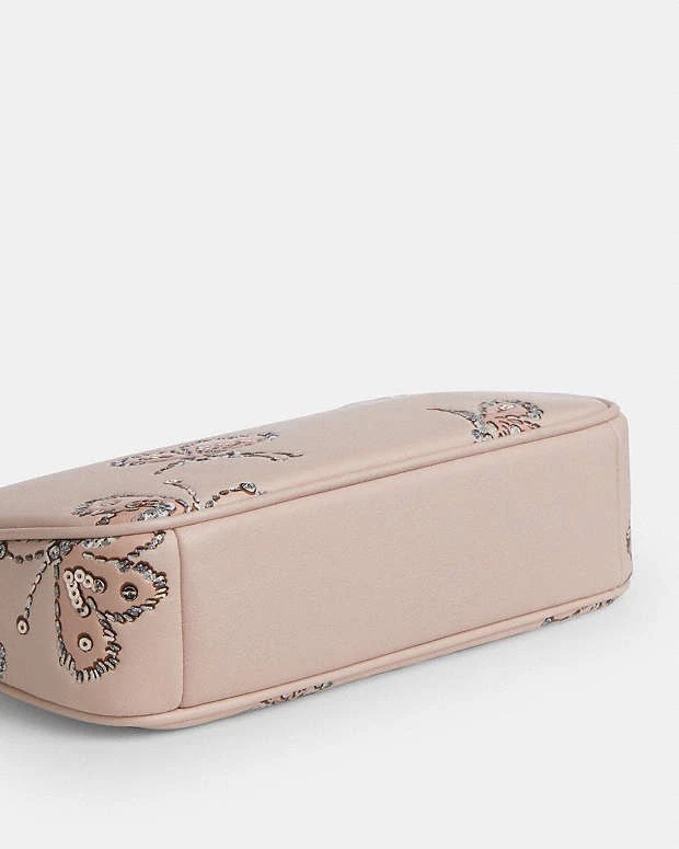 Nuevo con etiquetas Coach Nolita 19 con estampado de mariposas brillantes CCF58 plateado SEASHELL MULTI Foto 3 de 4