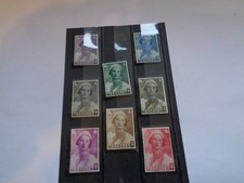 Set of 8x Belgium Queen Astrid Stamps c1935 Excelliant Condition Used