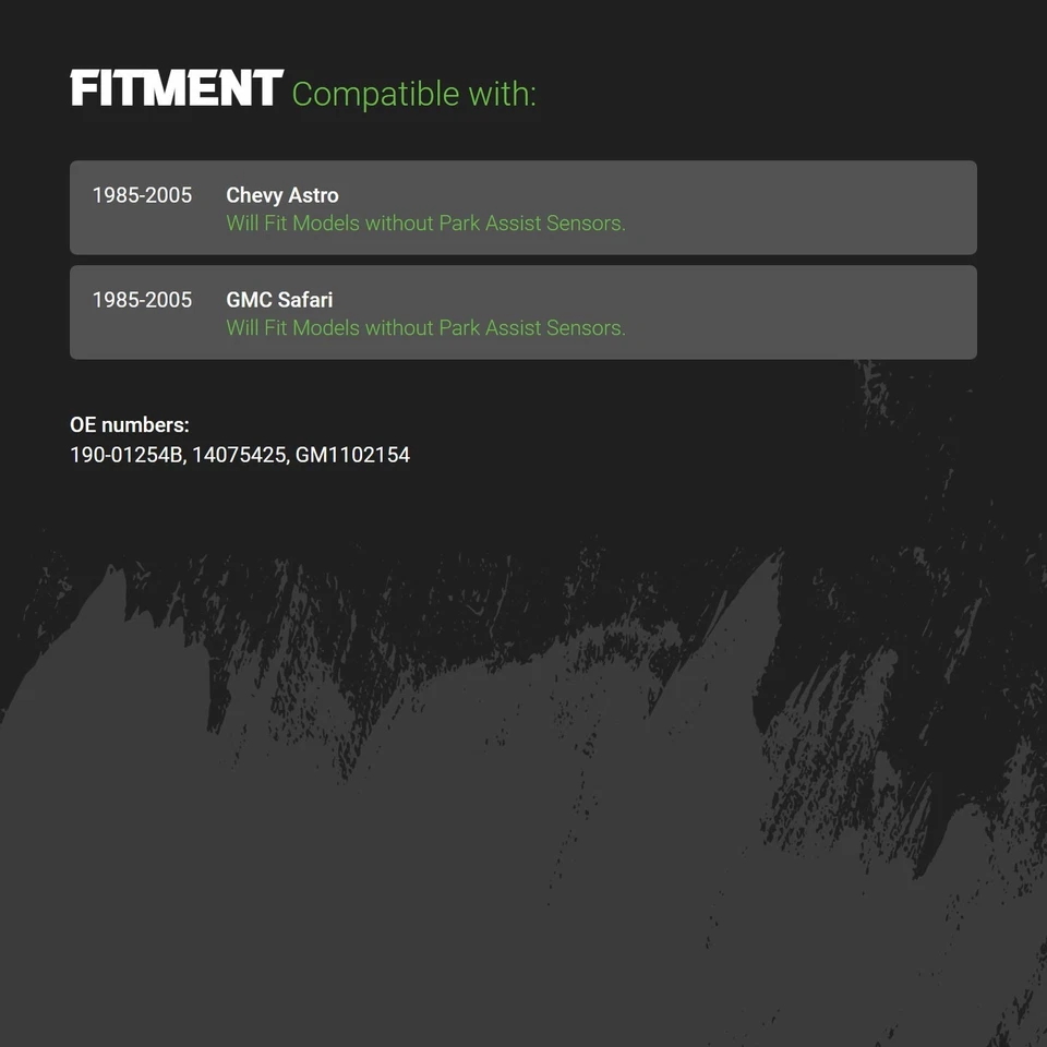 Bumper Face Bar For Chevy Astro 85-05 Replacement Rear Standard Line Foto 2 de 2