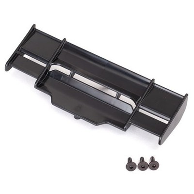 NEW Traxxas 6721 Black Wing w/ 3x8mm Screws (3) Rustler 4x4 VXL FREE US SHIP