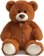 Large 36-Inch Brown Teddy Bear Stuffed Animal for Kids and Gifts