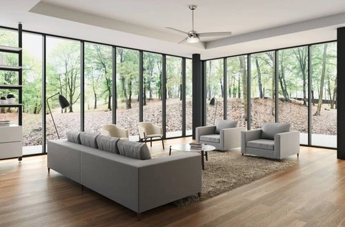 60" Hunter Sentinel Brushed Nickel LED Ceiling Fan with Remote - Picture 4 of 10